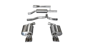 CORSA Performance 14474 Corsa 11-14 fits Dodge Charger SXT 2.5in Sport Cat-Back Dual Rear Exit w/ Twin 3.0in Polished Tip