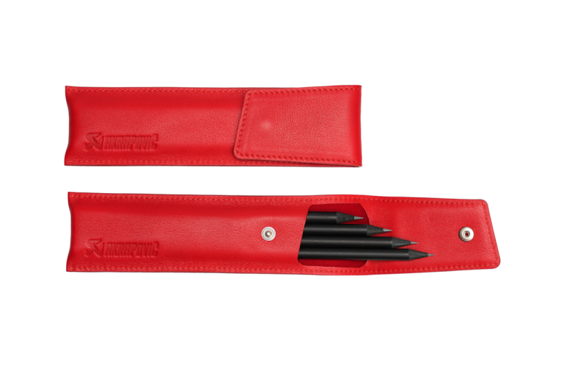Akrapovic 801725 Leather Pencil Case - Red