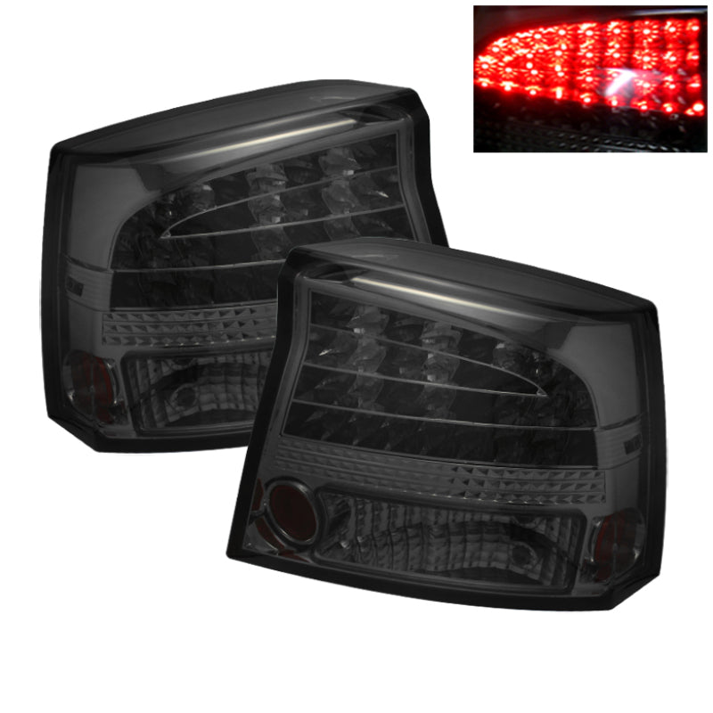 Spyder 5002310 fits Dodge 06-08 Charger LED Tail Lights Smoke ALT-YD-DCH05-LED-