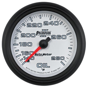 AutoMeter 7841 AutoMeter Gauge Oil Temp 2-5/8in. 140-280 Deg. F Mechanical Phantom II