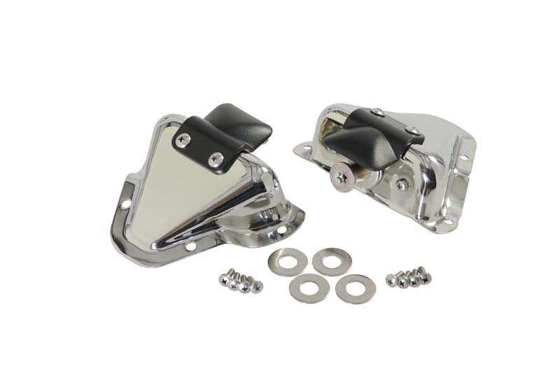 Kentrol 30513 fits Jeep 81-95 CJ/Wrangler YJ Interior Door Latch Brackets Pair - Polished Silver