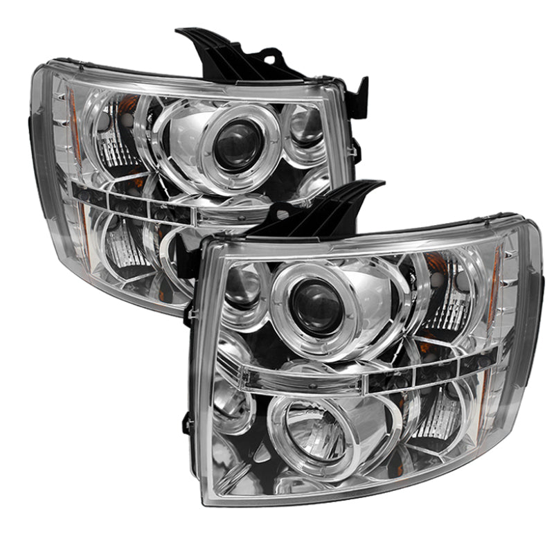 SPYDER 5009500 fits Chevy Silverado 1500 Projector Headlight LED Halo LED Chrome