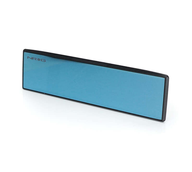 NRG IM-270FBL 270mm Wide Panorama Clip-on Rearview Mirror - Flat w/ Blue Tint
