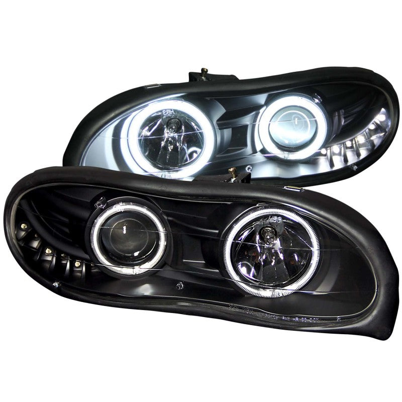 ANZO 121160 1902 fits Chevrolet 98-20 Camaro Projector Headlights w/ Halo Black