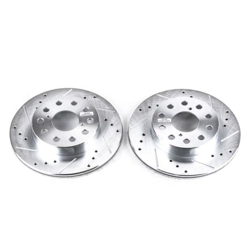 PowerStop fits Toyota 91-95 MR2 Rear Evolution Drilled & Slotted Rotors - Pair