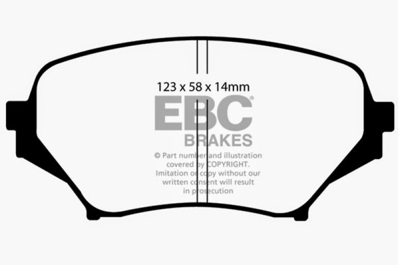 EBC DP21774 fits Mazda 06-15 Miata MX5 2.0 Greenstuff Front Brake Pads