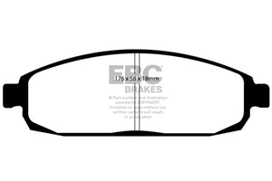 EBC UD1080 05-10 fits Jeep Commander 3.7 Ultimax2 Front Brake Pads