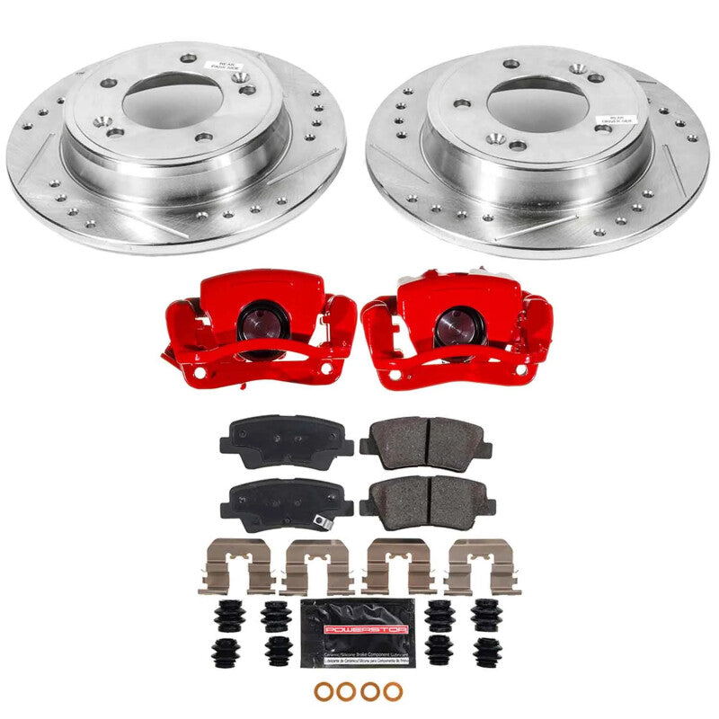 Power Stop KC6501A 2016 fits Hyundai Veloster Rear Z23 Evolution Kit w/Calipers