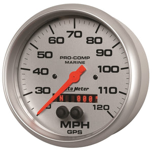 AutoMeter 200646-33 Autometer Marine Silver Ultra-Lite 5in 120mph GPS Speedometer
