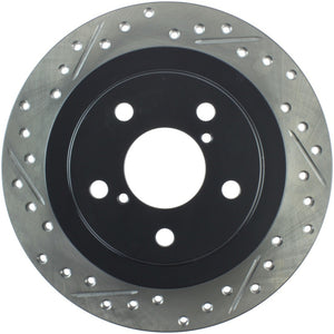 Stoptech 127.47011R 05-06 Saab 9-2X AWD / 02-05 Impreza WRX / 02 WRX STi Slotted & Drilled Right Rear Rotor