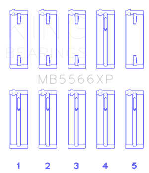 King Engine Bearings MB5566XP0.25 fits Audi A4 1.8L AEB Main Bearing Set +.25mm
