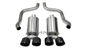 CORSA Performance 14470BLK Corsa 2009-2013 Xtreme Axle-Back Exhaust w/Dual Black 3.5in Tips 09-13 fits Chevrolet Corvette C6 6.2L V8