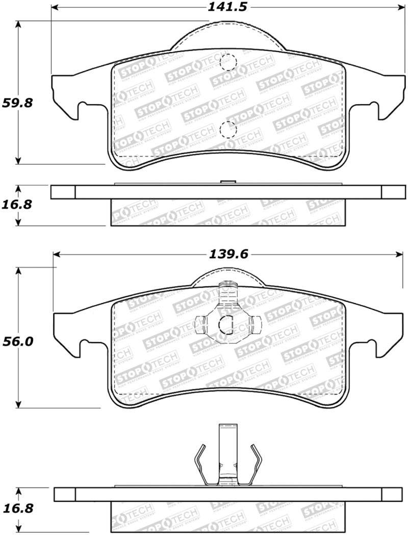 Stoptech 308.0791 Street Brake Pads