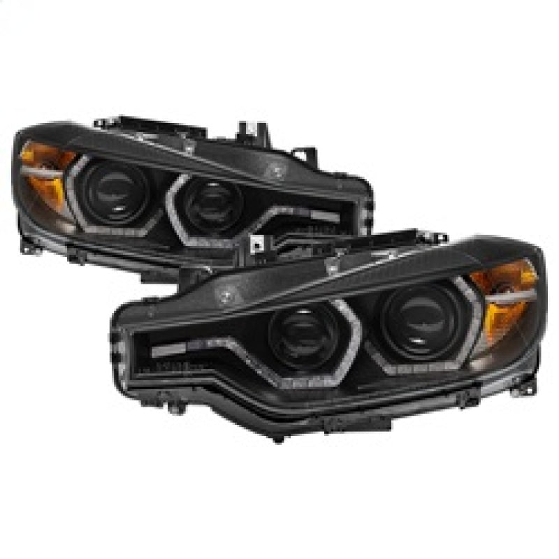 Spyder 5084347 fits BMW 12-14 F30 3 Series 4DR Projector Headlights - LED DRL -