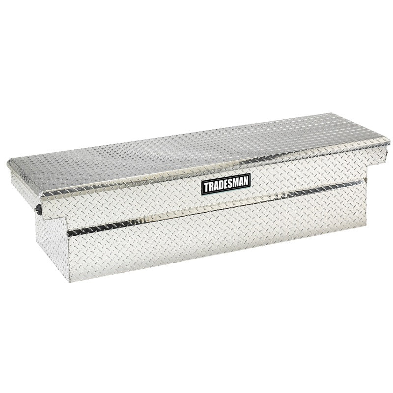 Tradesman 9100DBPB Aluminum Single Lid Cross Bed Truck Tool Box Deep Well/Push Button (71in.) - Brite