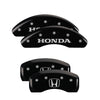 MGP 20224SHOHBK 4 Caliper Covers Engraved Front fits Honda Rear H Logo Black Fin