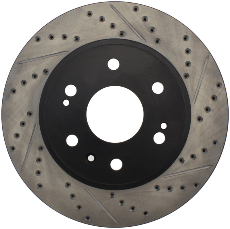 Stoptech 127.66057R 05-10 GMC Sierra 1500 (w Rear Drum) / 07-09 GMC Yukon Front Right Slotted & Drilled Rotor