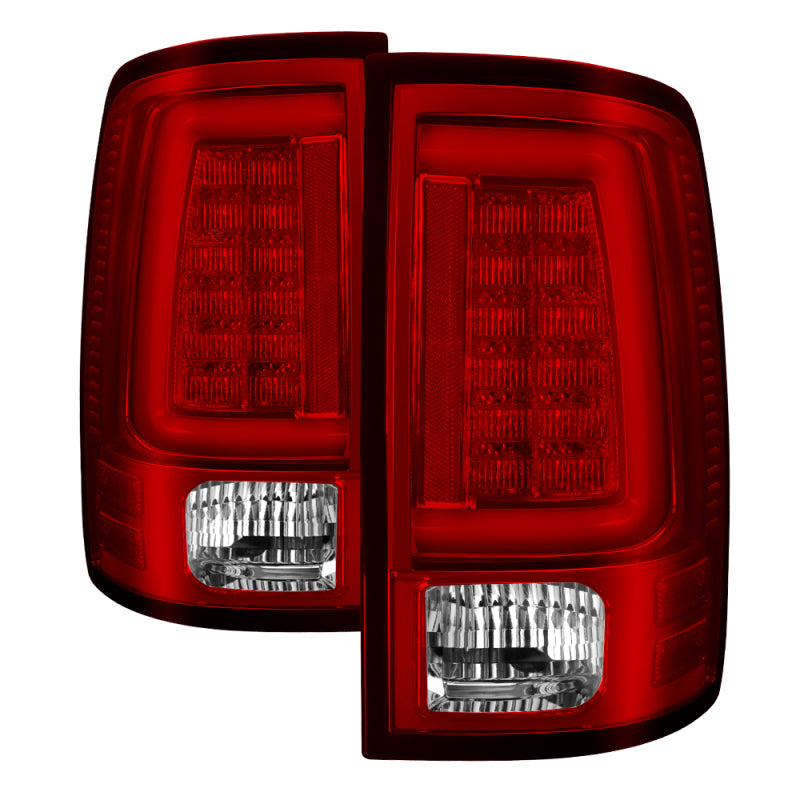Spyder 5084040 fits Dodge 09-16 Ram 1500 Light Bar LED Tail Lights - Red Clear