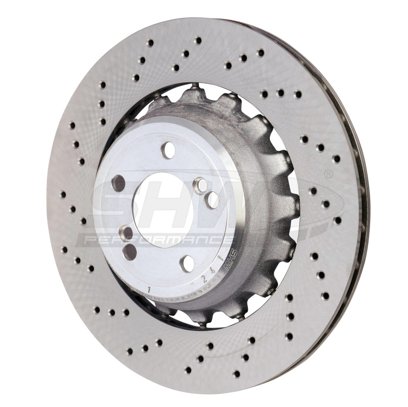 SHW Performance BRL48503 SHW 15-18 fits BMW X5 M 4.4L Left Rear Cross-Drilled Lightweight Brake Rotor (34212284903)
