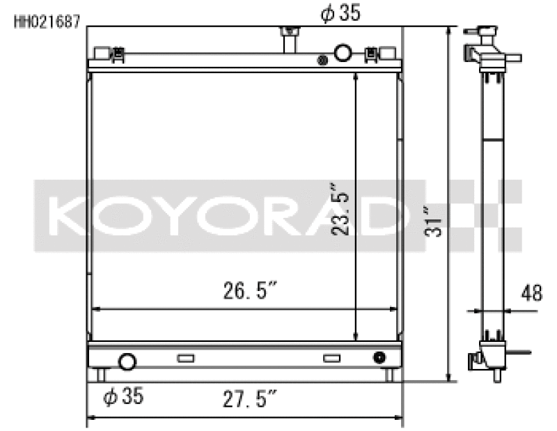 Koyo 04-13 Nissan Titan/Armade/QX56 5.6L V8 (Req. Trans Cooler) Radiator