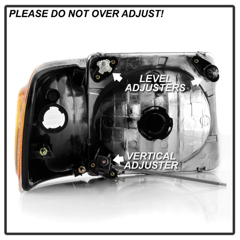 xTune 9042614 01-03 fits Ford Explorer Sport 4pc OEM Style Headlights w/Corner