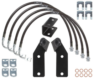 Carli CS-JBBLKIT-11 07-17 fits Jeep Wrangler Extended Brake Lines Guides And E-Brake Drop Bracket