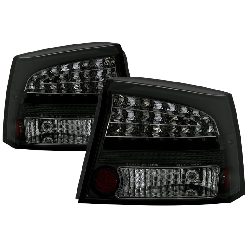 Spyder 5084408 fits Dodge 06-08 Charger LED Tail Lights - Black Smoke ALT-YD-DC
