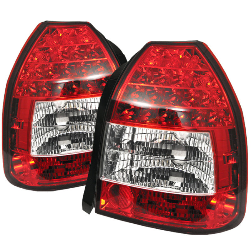 Spyder 5004949 fits Honda 96-00 Civic 3DR LED Tail Lights Red Clear ALT-YD-HC96