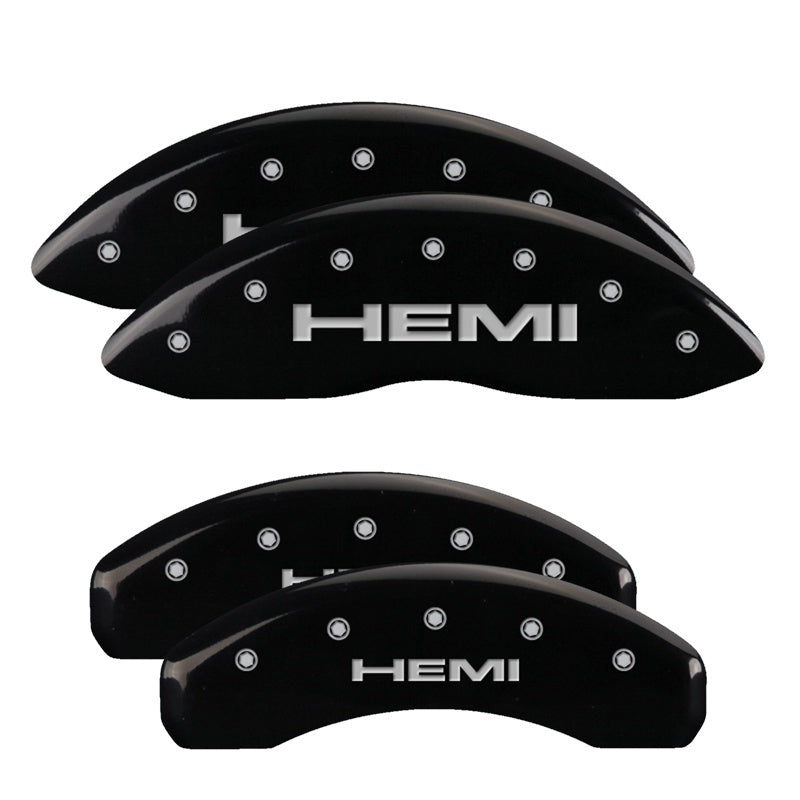 MGP 42020SHEMBK 4 Caliper Covers Engraved Front & Rear 11-18 fits Jeep Grand Che