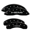 MGP 42020SHEMBK 4 Caliper Covers Engraved Front & Rear 11-18 fits Jeep Grand Che