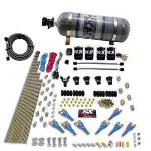 Nitrous Express 92006-12 Pro-Shk/Gas 4 Solenoids Nitrous Kit (250-650HP) w/Compo