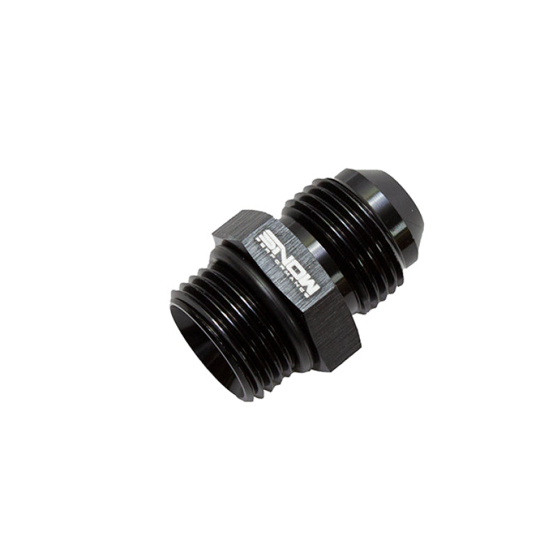 Snow SNF-60808 -8 ORB to -8AN Straight Fitting (Black)