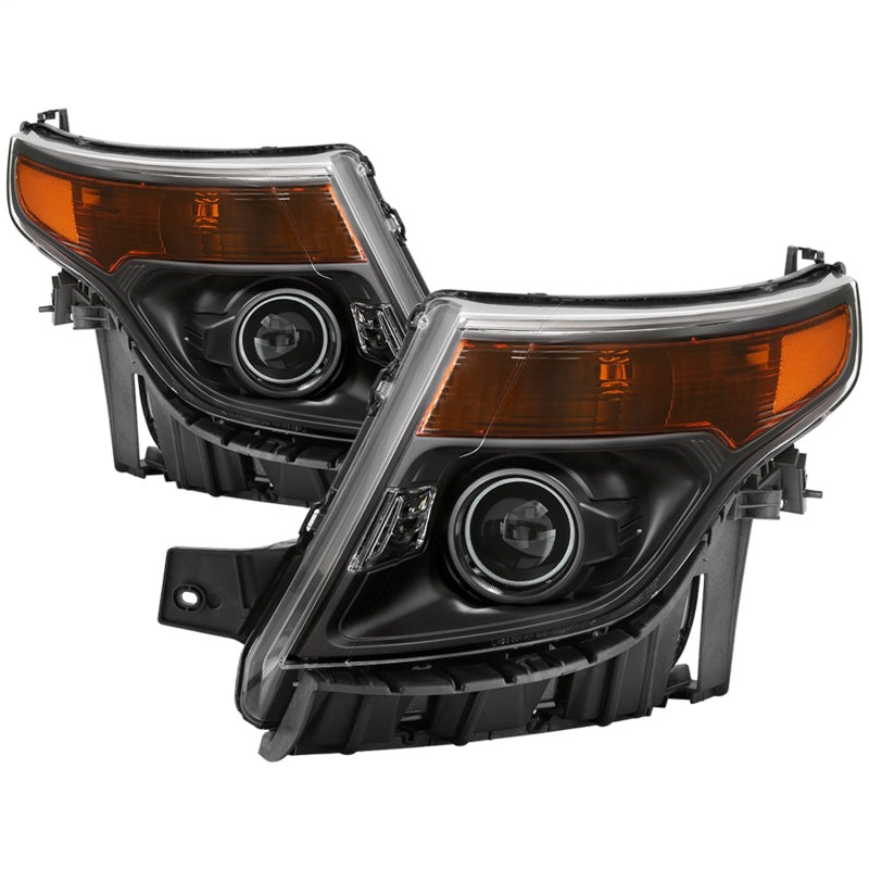 xTune 9042416 11-15 fits Ford Explorer OEM Style Halogen Headlights - Black (HD