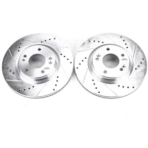 PowerStop fits Hyundai 17-19 Elantra Front Evolution Drilled & Slotted Rotors -