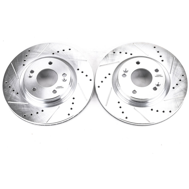 PowerStop fits Hyundai 17-19 Elantra Front Evolution Drilled & Slotted Rotors -