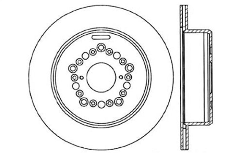 Stoptech 128.44084R 5/93-98 Toyota Supra (Exc Turbo) Drilled Right Rear Rotor