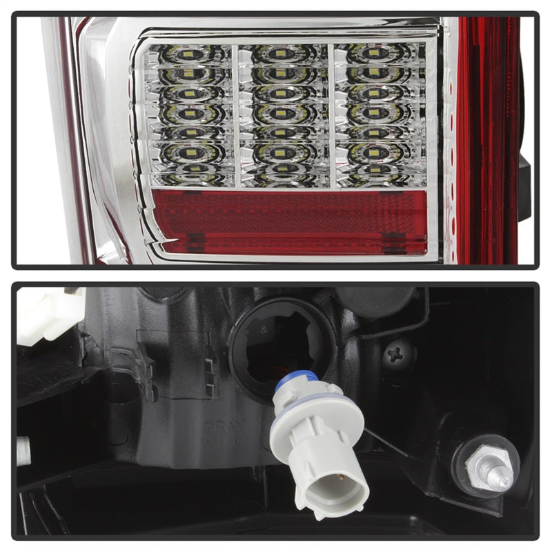 xTune 9041709 16-18 fits Toyota Tacoma Light Bar LED Tail Lights - Chrome (ALT-