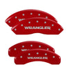 MGP 42018SWRGRD 4 Caliper Covers Engraved Front & Rear fits Wrangler Red Finish