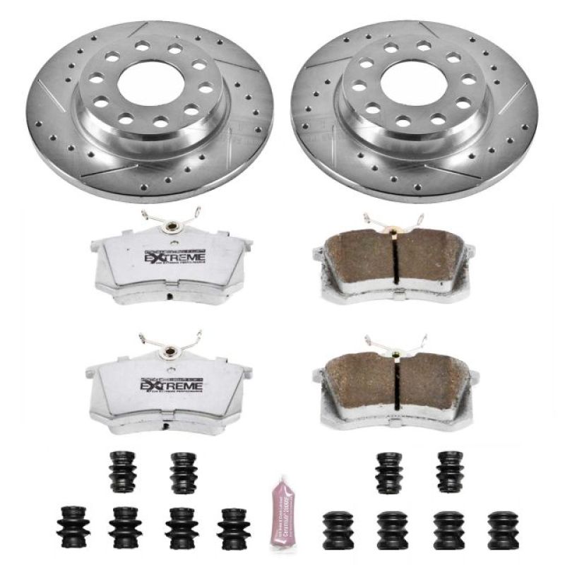 PowerStop K3109-26 02-05 fits Audi A4 Rear Z26 Street Warrior Brake Kit