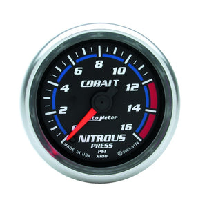 AutoMeter 6174 Autometer 2-1/6in Cobalt Nitrous Pressure Gauge 0-1600PSI Digital Steppe Motor