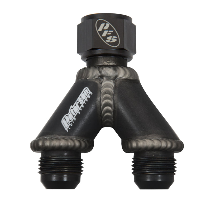 Peterson Fluid Systems 10-1726 Y-Manifold -16AN B-Nut To 12/12
