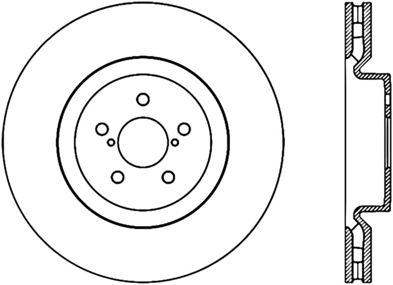 Stoptech 126.47019CSR Power Slot 04 STi CRYO (5x100) Front Right Rotor