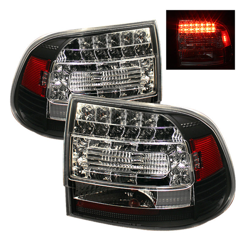 Spyder 5007063 fits Porsche 03-07 Cayenne LED Tail Lights Black ALT-YD-PCAY03-L