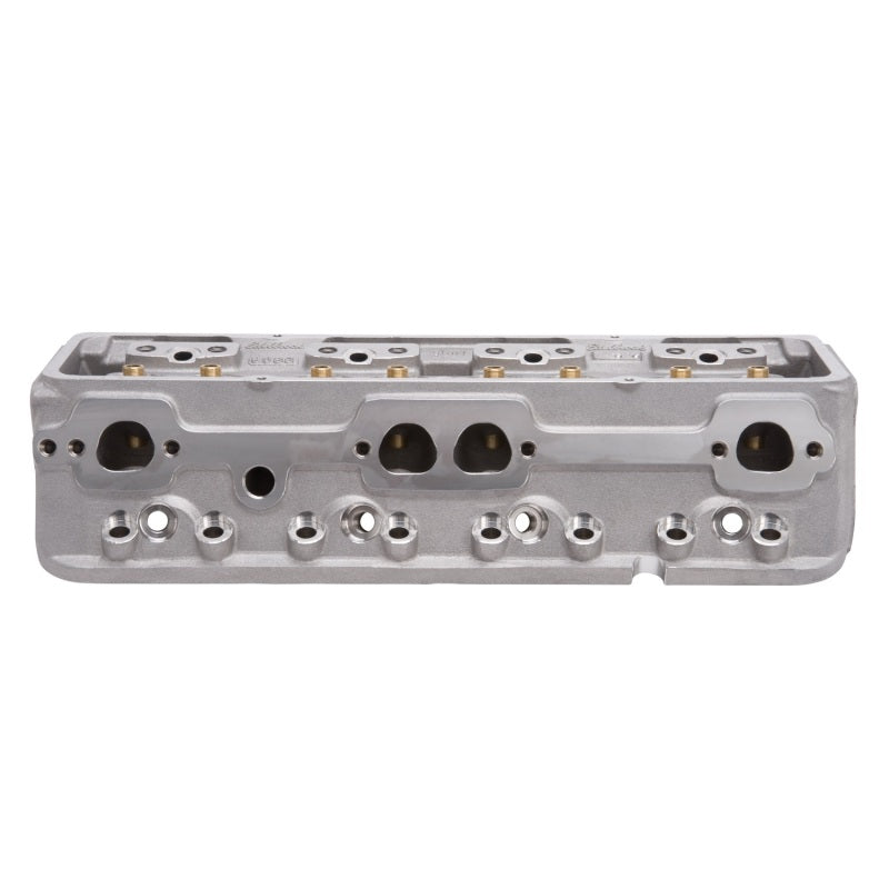Edelbrock 60947 Cylinder Head fits SBC NHRA Legal 64cc Angled Plug Bare Single