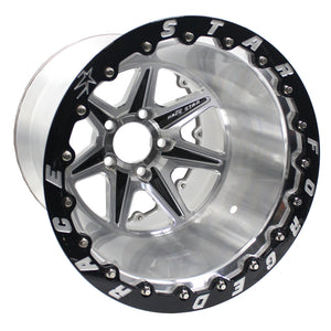 Race Star 72-514475501M 72 ValStar 15x14 / 5x4.75BC / 5.5BS / 3.072in CB / Machined w/Black Accents Wheel