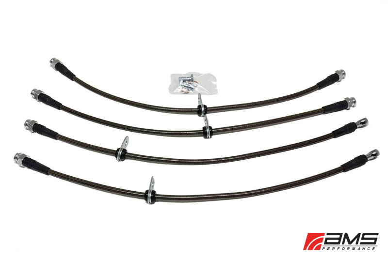 AMS AMS.04.01.0004-1 Performance fits Mitsubishi 08-15 EVO X Stainless Steel Brake Lines (4 Lines)