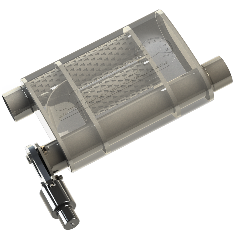 QTP 13250C 2.5in Weld-On 304SS Screamer Muffler w/Bolt-On QTEC Electric Cutout