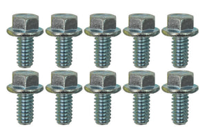 Moroso 38842 1/4in-20 x .500in Serrated Zinc Flange Bolt - 10 Pack