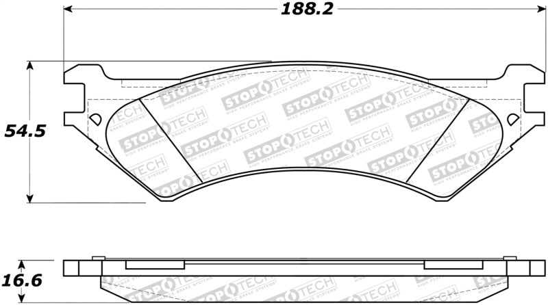 Stoptech 308.0802 Street Brake Pads