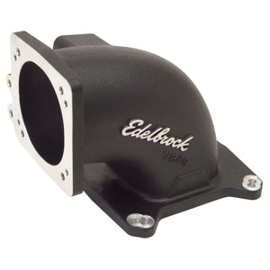 Edelbrock 38493 High Flow Intake Elbow 95mm Throttle Body to Square-Bore Flange Black Finish